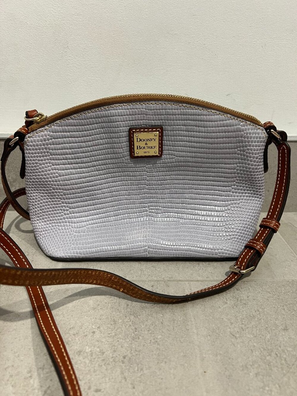 Dooney & Bourke Suki Light Purple Lizard Embossed Leather Purse
